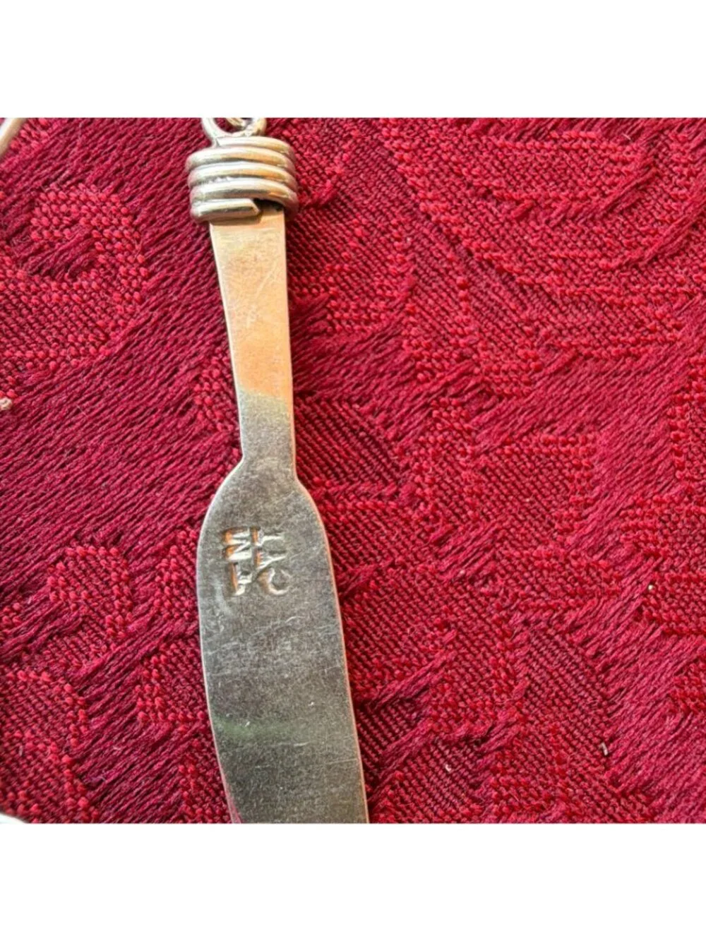 Vintage Taxco Mexico 925 Sterling Silver Cutlery Fork Spoon Knife Trio Earrings